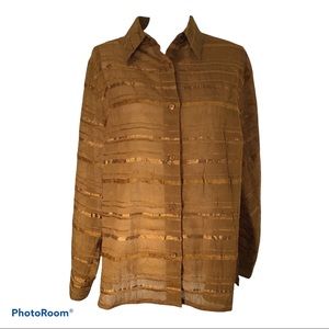 Coldwater Creek Brown Career Blouse